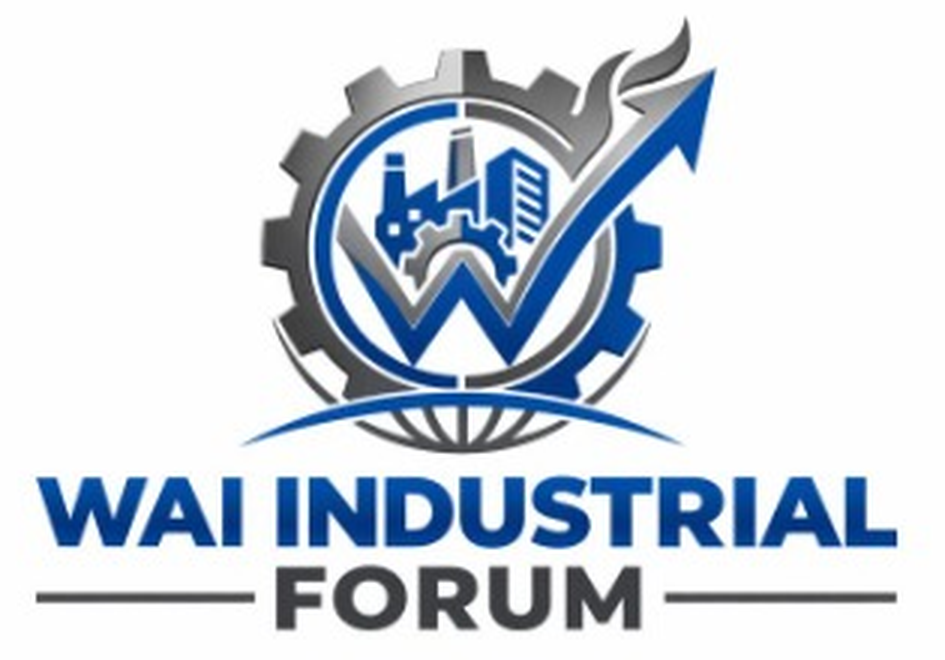 WAI Industrial Forum logo – a gear and rising arrow forming the letter W over a factory skyline